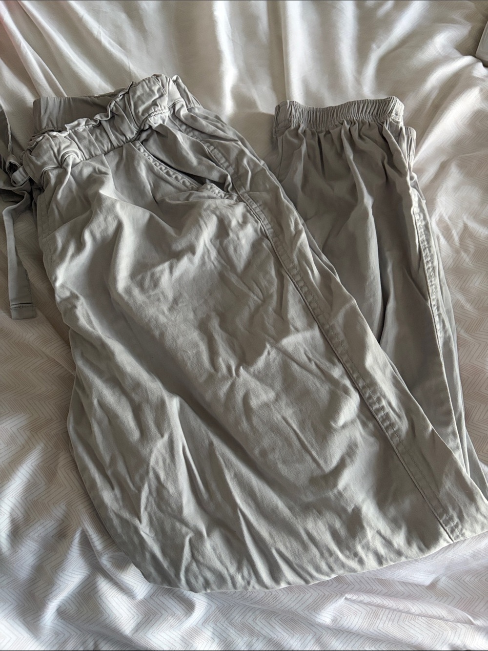 Knox Rose Light Gray Drawstring Pants - Small